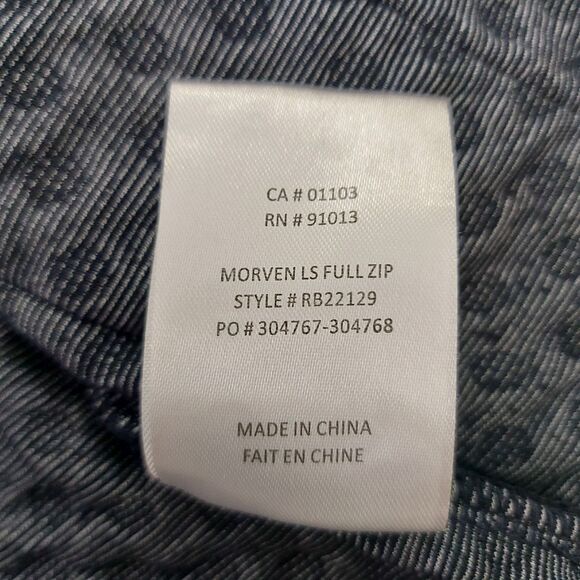 Robert Barakett Jacket Mens Medium Navy Morven Full Zip Textured Soft Fabric - Picture 10 of 12